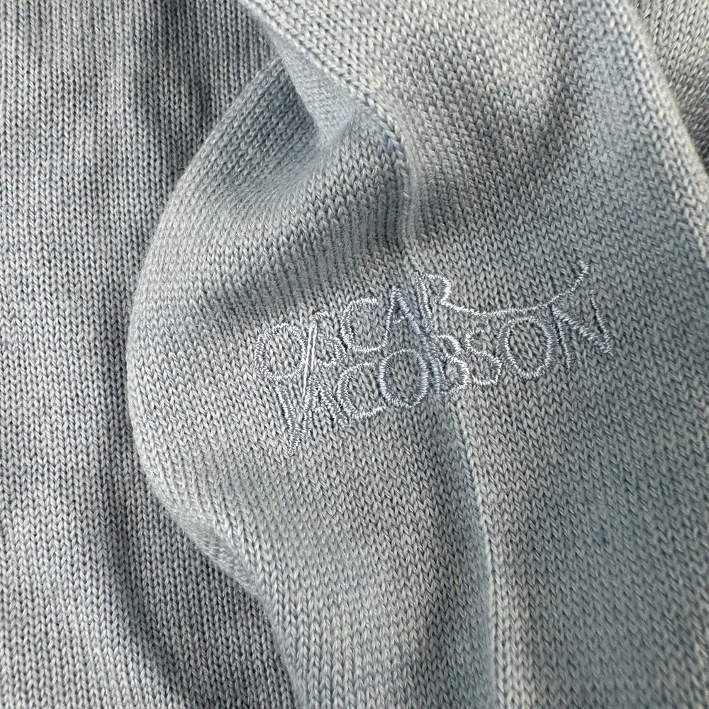 Oscar Jacobson Light Blue V Neck Merino Wool Sweater 4XL 612-6145 NWT